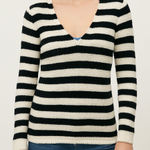 H&M Black & White Striped Knit Sweater Photo 0