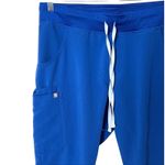 FIGS Technical Collection Women's Blue Scrub Pants Drawstring Relaxed Fit Photo 2