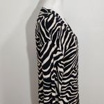 H&M Zebra Print Mini Dress Size 6 Black and Cream Zebra Dress V-Neck Photo 3