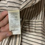 Free People  Ivory Striped Christopher Linen Shirt Oversized Sz S NWT Photo 6