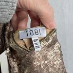 Tobi NWT Gold Sequin Short Cocktail Dress Size S/P Photo 6