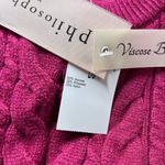 Philosophy Pink Cable Knit Crew Neck Sweater Size L Photo 9