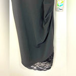 Almost Famous 🆕  Black Sleeveless Dress with Bottom Lace Accent Photo 4