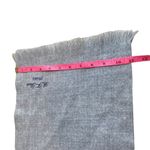 Courtelle Paris France Embroidered Fringe Scarf Neutral‎ Gray Photo 4