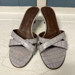 Donald Pliner Alligator‎ Print Slide Lilac Sandals Womens Size 6.5 Red Photo 1