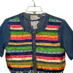 Vintage 90s Country Casuals Embroidered Love Dove Ribbon Denim /jean Maxi Dress Blue Size undefined Photo 2