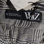 ZARA Women's Cropped Jacket Size XS Black Houndstooth Plaid Oversized Coat Retro Photo 2