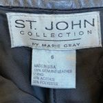 St. John COLLECTION Leather Pants Black Size 6 Marie Gray Photo 4