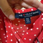 One Clothing Womens New  Red + White Polka Dot Romper Photo 3