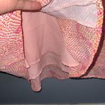 Adrienne Pink and Orange Snakeskin Print Spaghetti Strap Lined Flowy Top Large Photo 5