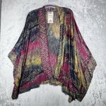Vintage Concept Kimono Womens Medium Purple Yellow Topper Bohemian Preppy Casual Photo 1