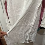 Frank & Eileen  100% Linen White Button Down Blouse Tunic Long Sleeve Shirt Med. Photo 4