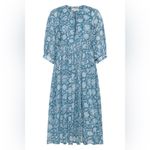 Daughters of India Kyra Maxi Dress in Ocean Blue Boho Prairie Size Medium Photo 2