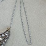 Vintage aluminum purse in white, silver & gold. White Photo 3