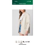 BLANK NYC Oversized Faux Leather Blazer Coat Light Beige Med - New W/ Tags Photo 2