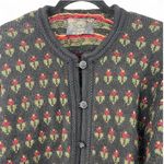 VINTAGE Vitabella Norway 1990's 90's| L | Mohair cardigan sweater floral Knit Black Size L Photo 2
