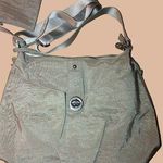 Baggallini Crossbody Bag Silver Nylon Adjustable Strap with Matching Pouch Women Photo 1