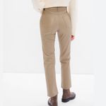 Gap Cheeky Straight High Rise Tan Leather Pants Photo 4