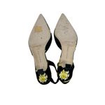 Manolo Blahnik Carolyne 50 Floral Slingback Pumps Black Yellow EU 36.5 Photo 3