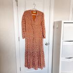 Emerson Fry India Collection Frances Dress Maxi Gigi Print Orange Size L Photo 3