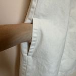 J.Crew  Women's Denim Dress 6 Sleeveless White Pockets Shift Midi Preppy Retro Photo 3