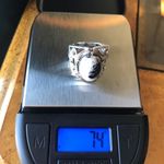 Natural White Buffalo Sterling Silver Ring Size 7 Photo 7