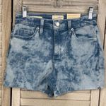 Universal Threads UNIVERSAL THREAD High Rise Midi Stretchy Jean Shorts Acid Wash-0 Photo 0