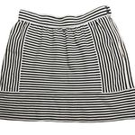 Madewell Swivel Ponte Black White Stripe Pattern Straight/ Pencil Skirt Size 0 Photo 0