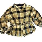 Free People  We the Free Pacific Dawn Plaid Snap Front Shirt Medium Photo 1