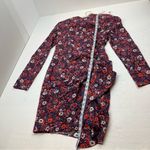 Veronica Beard  Louella Berry Floral Print Silk-Satin Mini Dress 4 NEW *TINY FLAW Photo 11