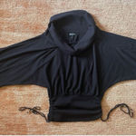 Guess  Jeans Black Women’s Cowl Neck  3/4 Sleeves Large Top Sweater Photo 0