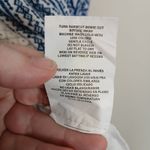 Hint of Mint  Blue White Geometric Lace Trim Dress Women's Size L Photo 6