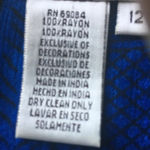 Karin Stevens vintage 100% rayon dress, size 12 Photo 5