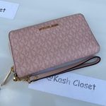 Michael Kors Powder Blush Large Phone Case Wallet Wristlet Photo 0