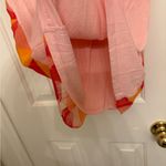 Pink Orange Abstract Sleeveless Blouse | Vacation Resort Wear Summer Tank Top S Photo 5