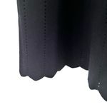 Rebecca Taylor  Black Pointelle Knit Lace Trim Mock Neck Sweater Dress Size M Photo 9