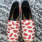 Saint Laurent Lip-Print Canvas Espadrilles Size 37.5 Photo 1