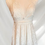 Seductive Wear by Cinema Etoile White Lace Chemise Baby Doll Large Sheer Wedding Photo 0