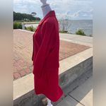 Danny & Nicole  Y2K two piece red polyester power skirt suit midi length. Sz 10P. Photo 1
