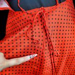 ZARA Red Polka Dot Skater Dress Open Back Photo 5