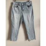 Laurie Felt Women’s Daisy Denim Crop Easy Skinny Jeans‎ Raw Hem Size 14P Stretch Blue Photo 6