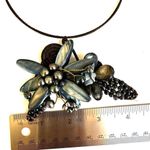 Blue abalone flower choker necklace Photo 5