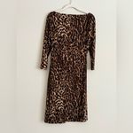 Ralph Lauren Lauren  Leopard Print Sheath Dress with Side Ruching Womens Size 2 Photo 4