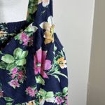 Old Navy  fit and flare dress large Floral Dark Midi Linen Wedding Coquette Girly Photo 7