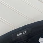 Replay Women’s Joi Black Distressed Ripped Knee Skinny Jeans Size 24 Mid Rise Photo 9