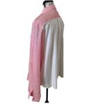 UGG ‎ Top Blouse Shirt Women Size L White Red Cotton Long/S Up Collared Button Photo 1