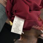 London Style Collection Floral Print Dress V-Neck Long Sleeve Casual Red Size 16 Photo 3