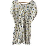 Umgee  Blueberry & Lemon Print Ruffled Hem Tie Waist Mini Dress Size‎ Large Photo 4