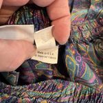 Vintage Russ Pleated Preppy Midi Skirt Womens 14 Purple Paisley Silky Satin Photo 9