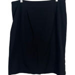 Eileen Fisher Womens Black Pencil Skirt Size XL Viscose Blend Stretch Vented Photo 0